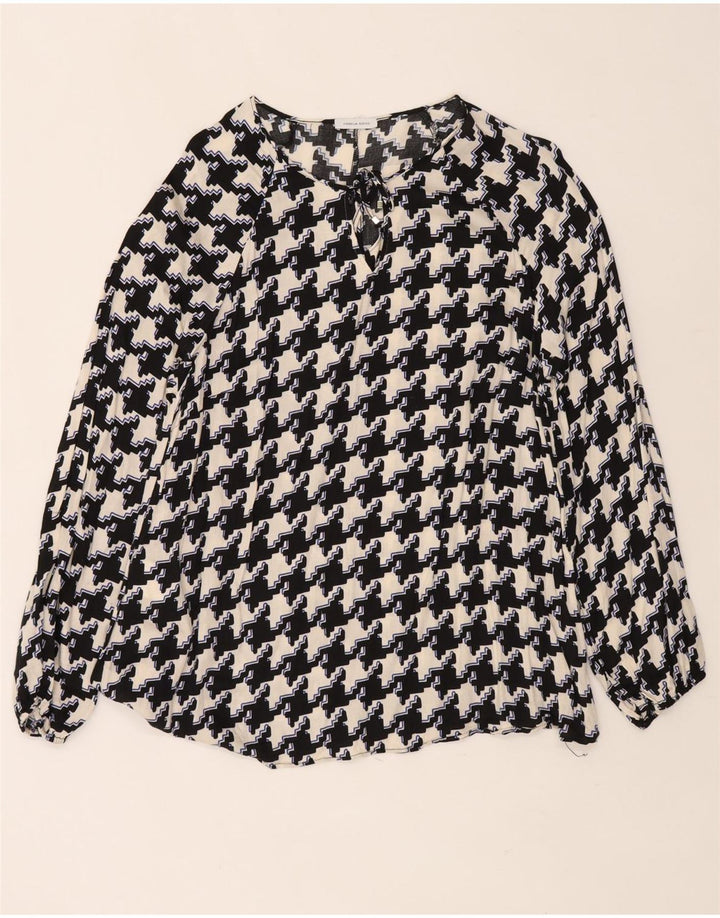 Bluză pentru femei Fiorella Rubino Top UK 14 Medium Black Houndstooth Viscose