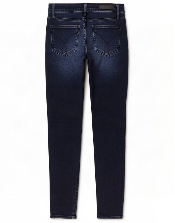 Calvin Klein Womens Skinny Jeans W28 L29 Navy Blue Cotton