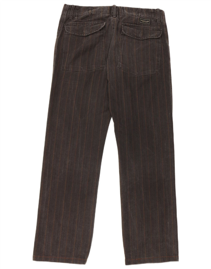 Pantaloni casual drepti pentru bărbați Marlboro Classics W32 L30 Gri Herringbone
