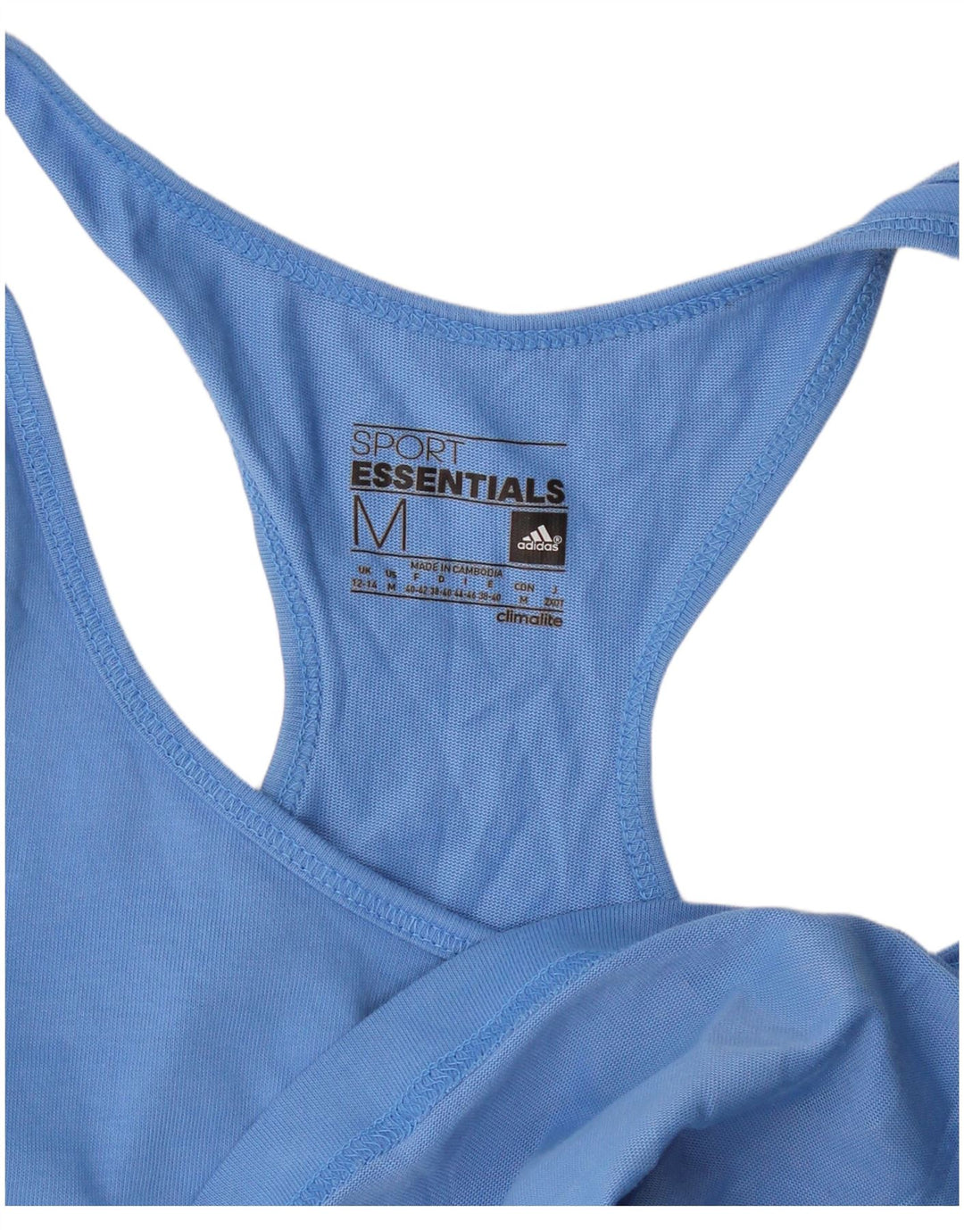 Adidas Climalite Graphic Vest Top pentru femei UK 12/14 Medium Blue