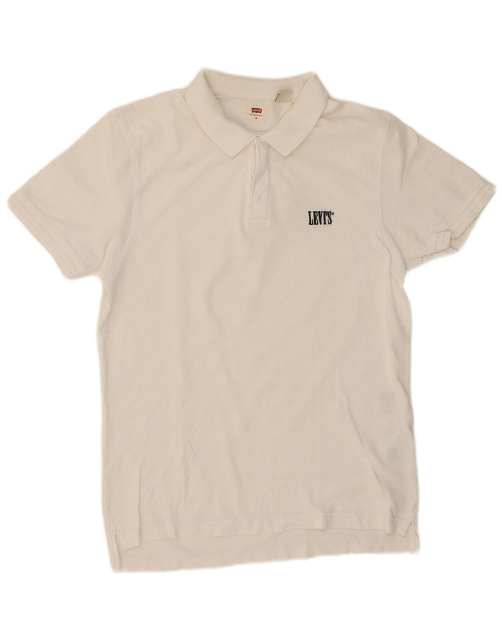 Tricou polo Levi's pentru bărbați, bumbac alb mediu