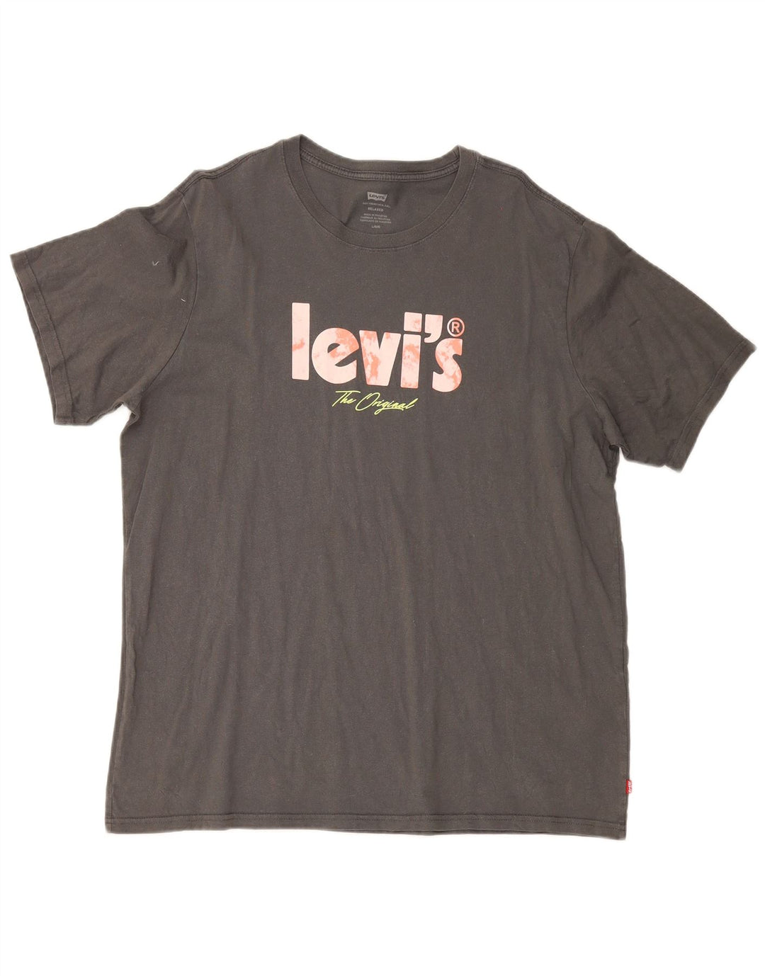 Tricou cu grafic relaxat Levi's pentru bărbați Top mare din bumbac gri