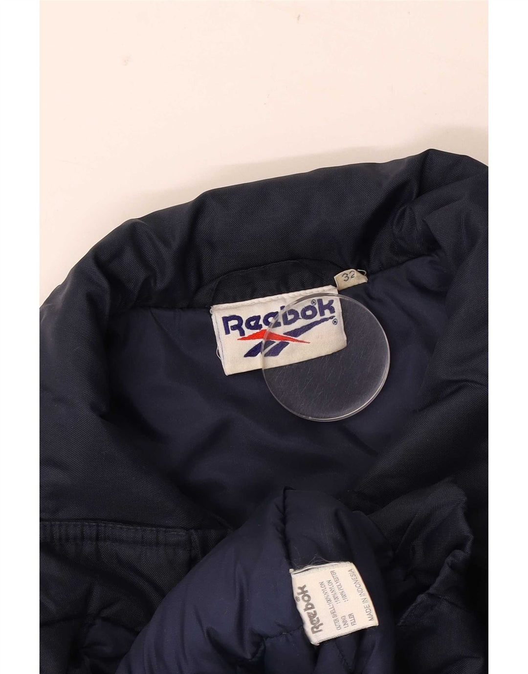 Jachetă bomber grafică Reebok pentru băieți 13-14 ani, nailon bleumarin