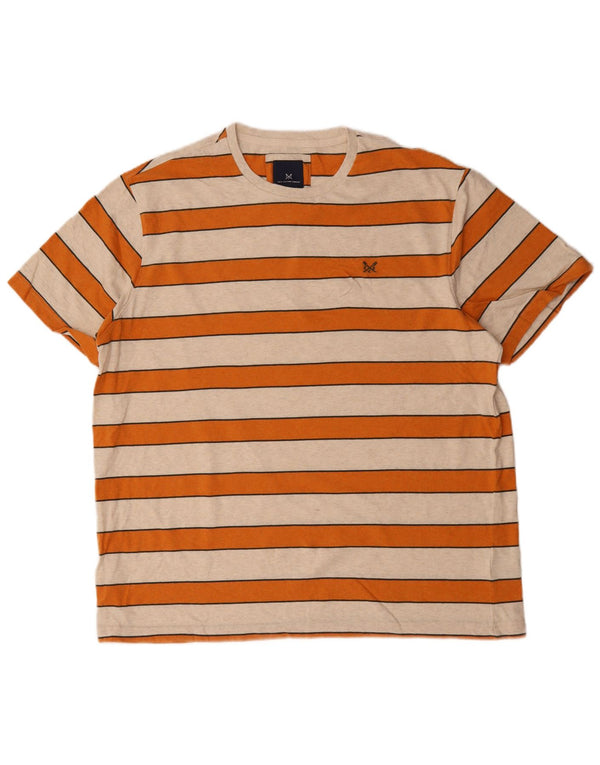 Crew Clothing Tricou pentru bărbați Top 2XL Bej Bumbac cu dungi