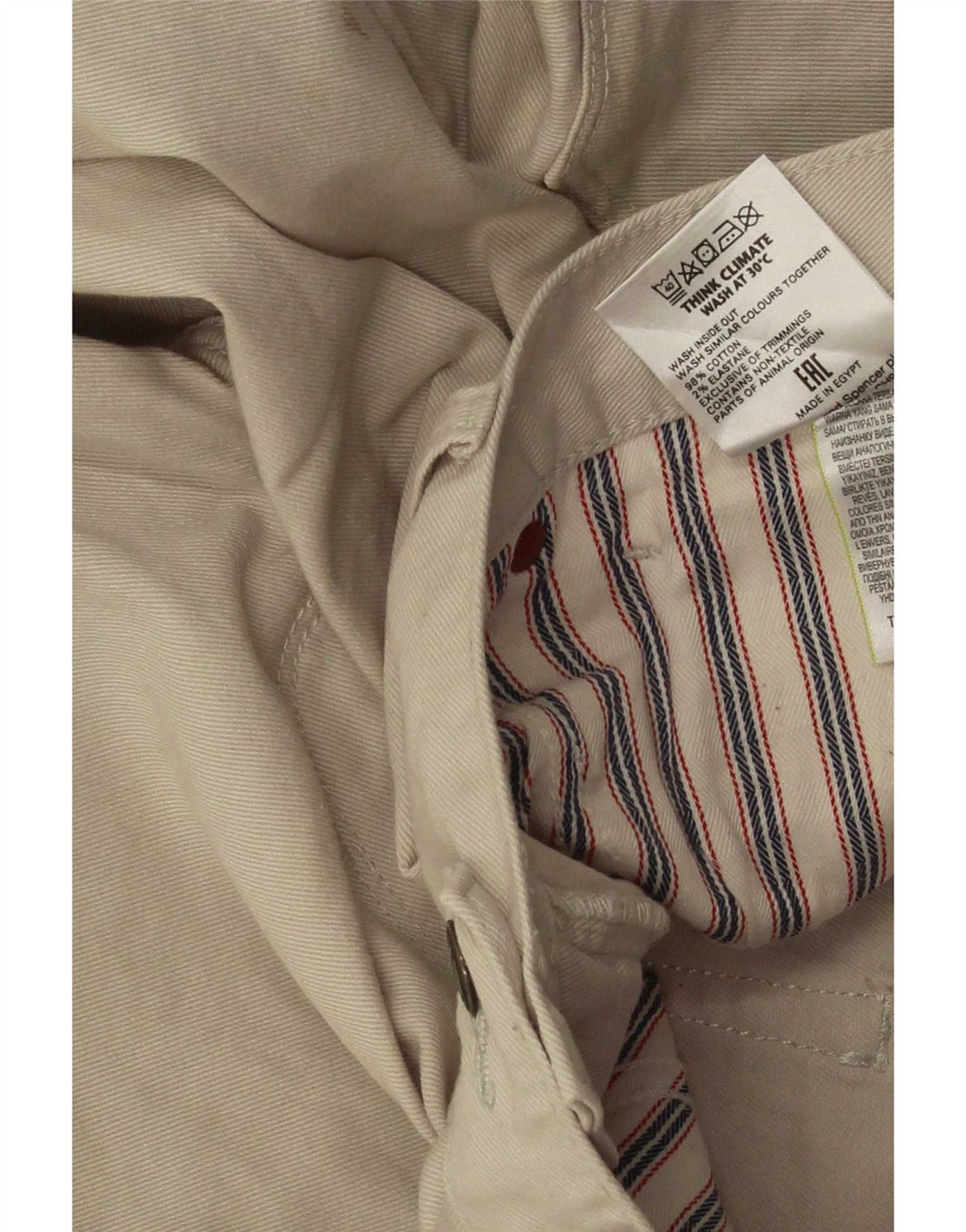 Pantaloni casual pentru bărbați Marks & Spencer Bootcut W32 L29, bumbac bej