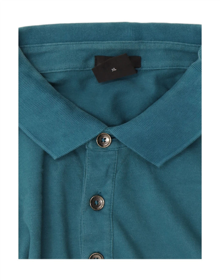 Cămașă polo pentru bărbați HUGO BOSS Slim Fit XL Albastru