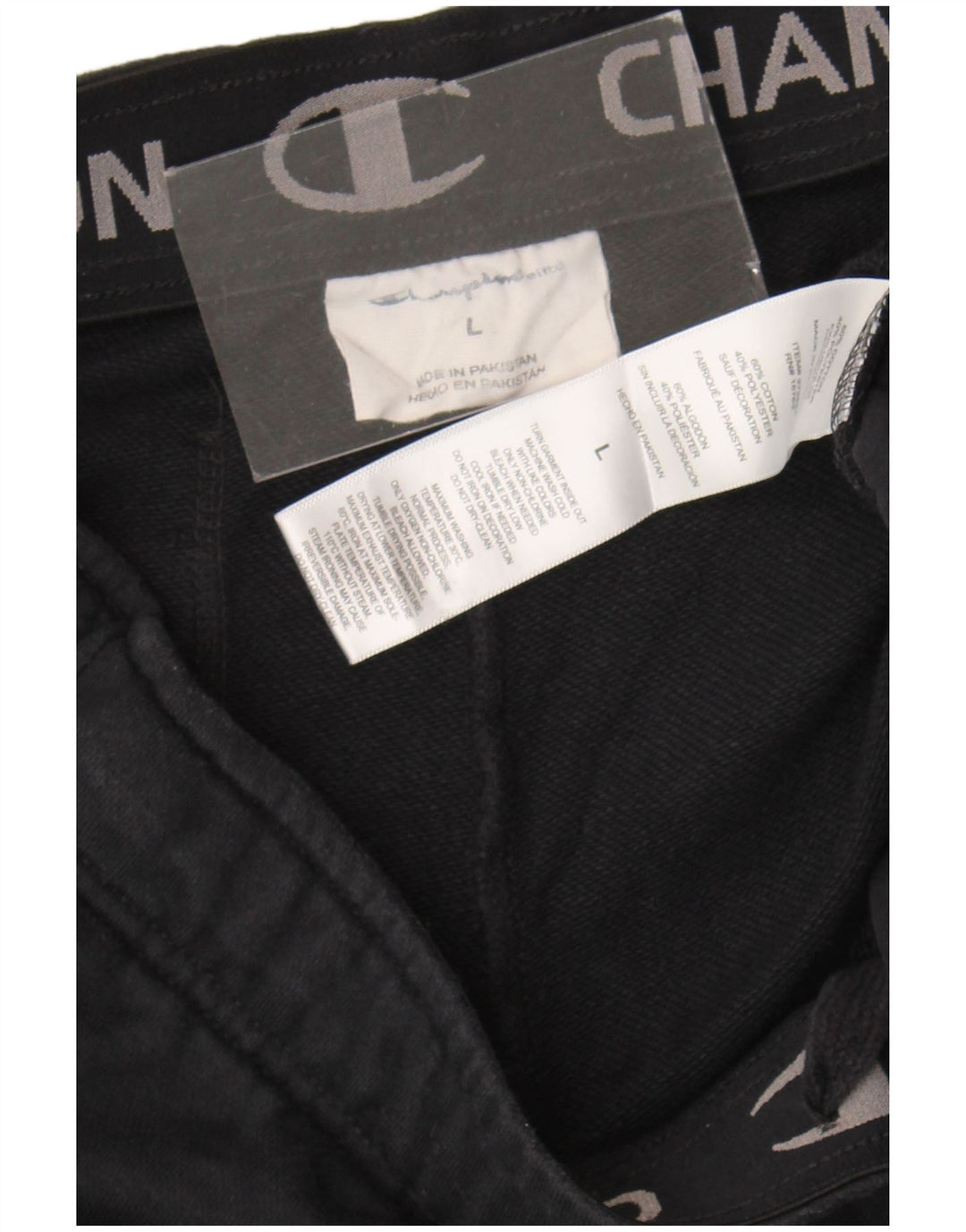 Pantaloni scurți sport Champion pentru bărbați, mari, negru, bumbac