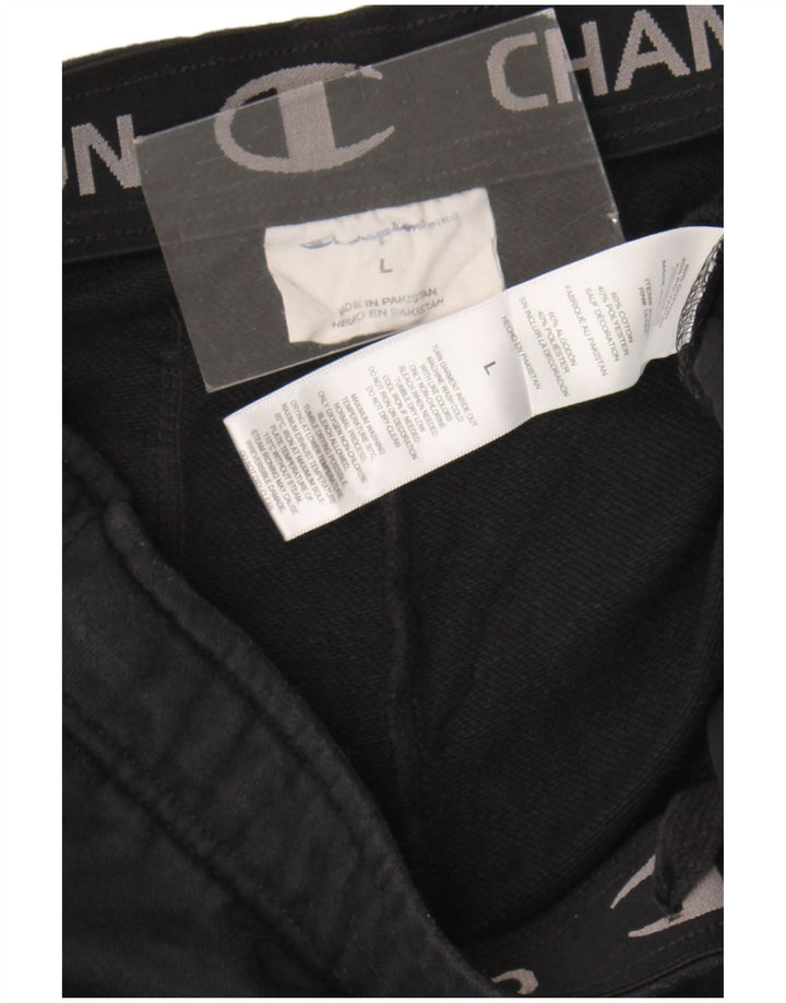 Pantaloni scurți sport Champion pentru bărbați, mari, negru, bumbac