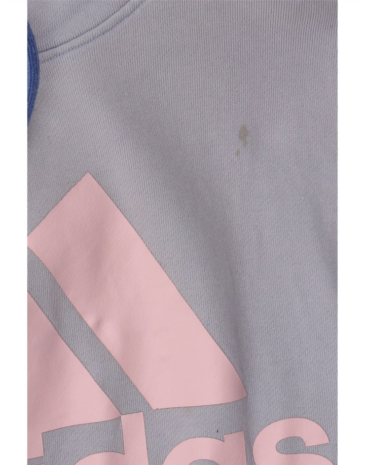 Pulover supradimensionat ADIDAS pentru femei, Marea Britanie 12/14, albastru mediu, bloc de culoare