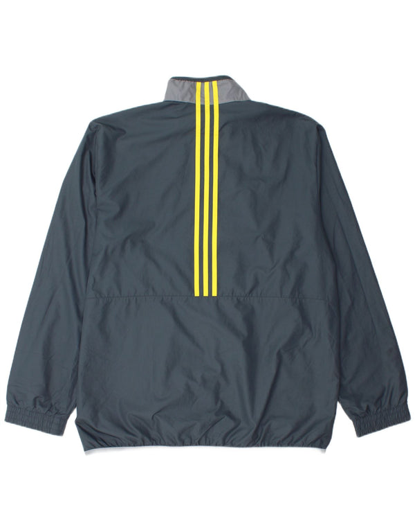Jachetă de trening pentru bărbați Adidas, mare, gri din poliester