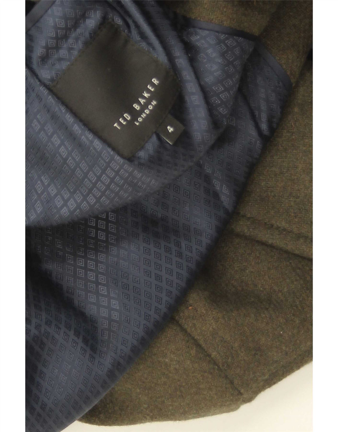 Palton pentru bărbați Ted Baker Mărimea 4 Lână mare kaki