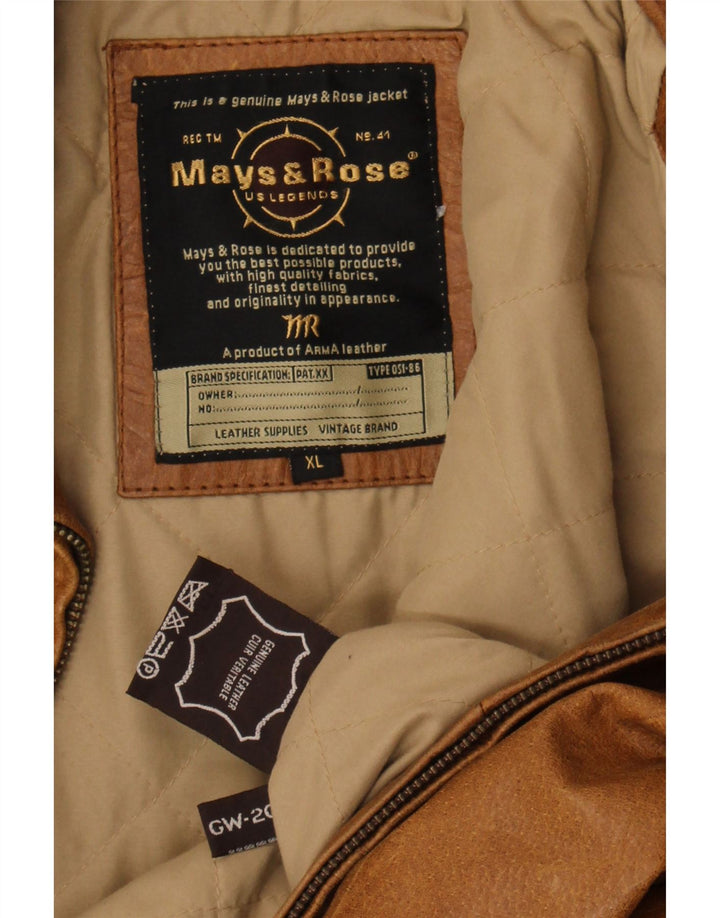 Jachetă de piele pentru bărbați Mays & Rose UK 42 XL Bej