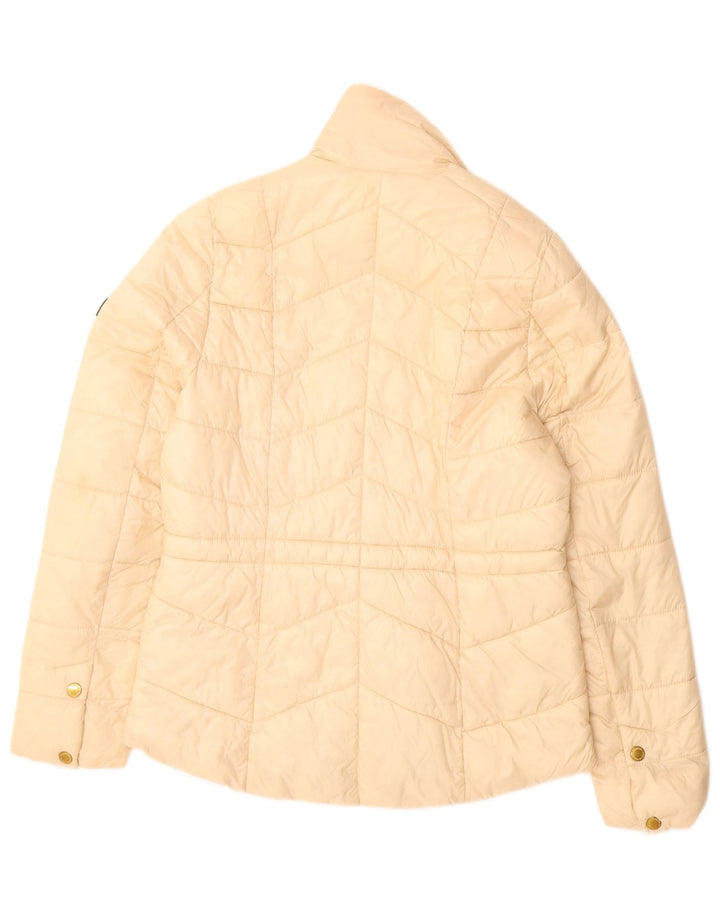 BARBOUR Womens Padded Jacket UK 10 Small  Beige Polyamide
