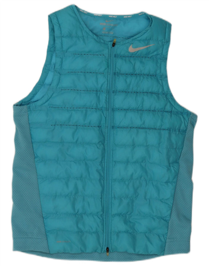 Gilet de golf căptușit pentru bărbați Nike UK 38, poliester albastru mediu