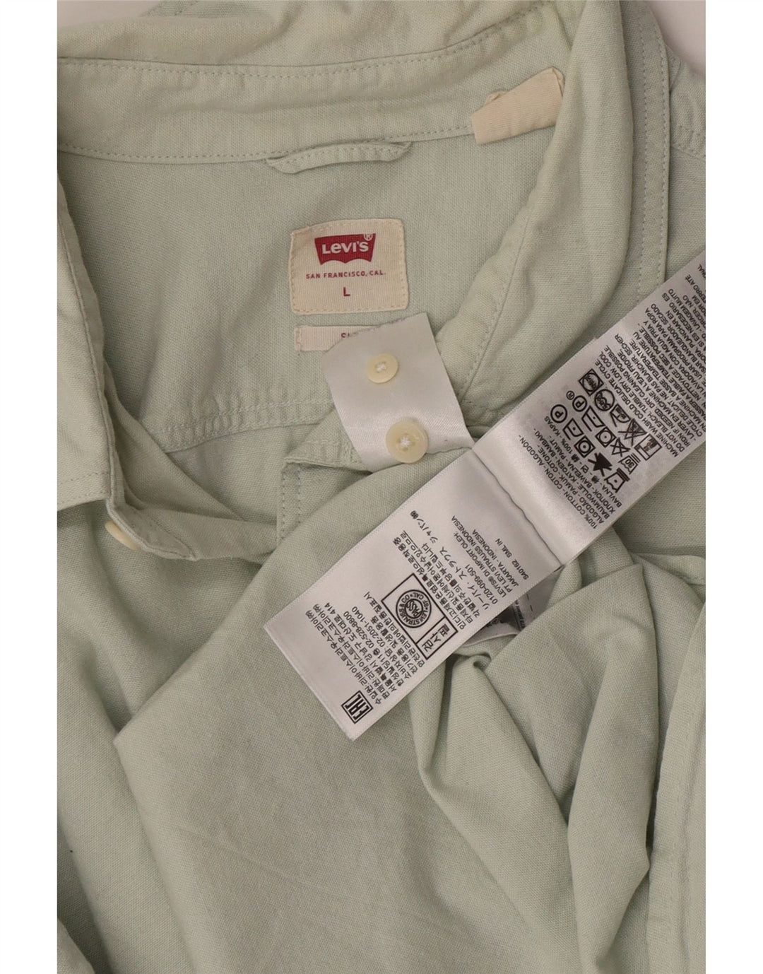 Cămașă pentru bărbați Levi's, mare, verde, bumbac