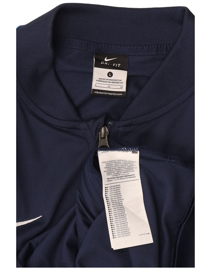 Jachetă de top pentru trening Nike Dri Fit pentru bărbați, mare, albastru bleumarin