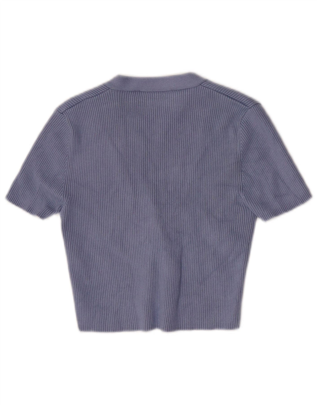 Top cu mânecă scurtă Zara pentru femei UK 8 Small Blue Viscose