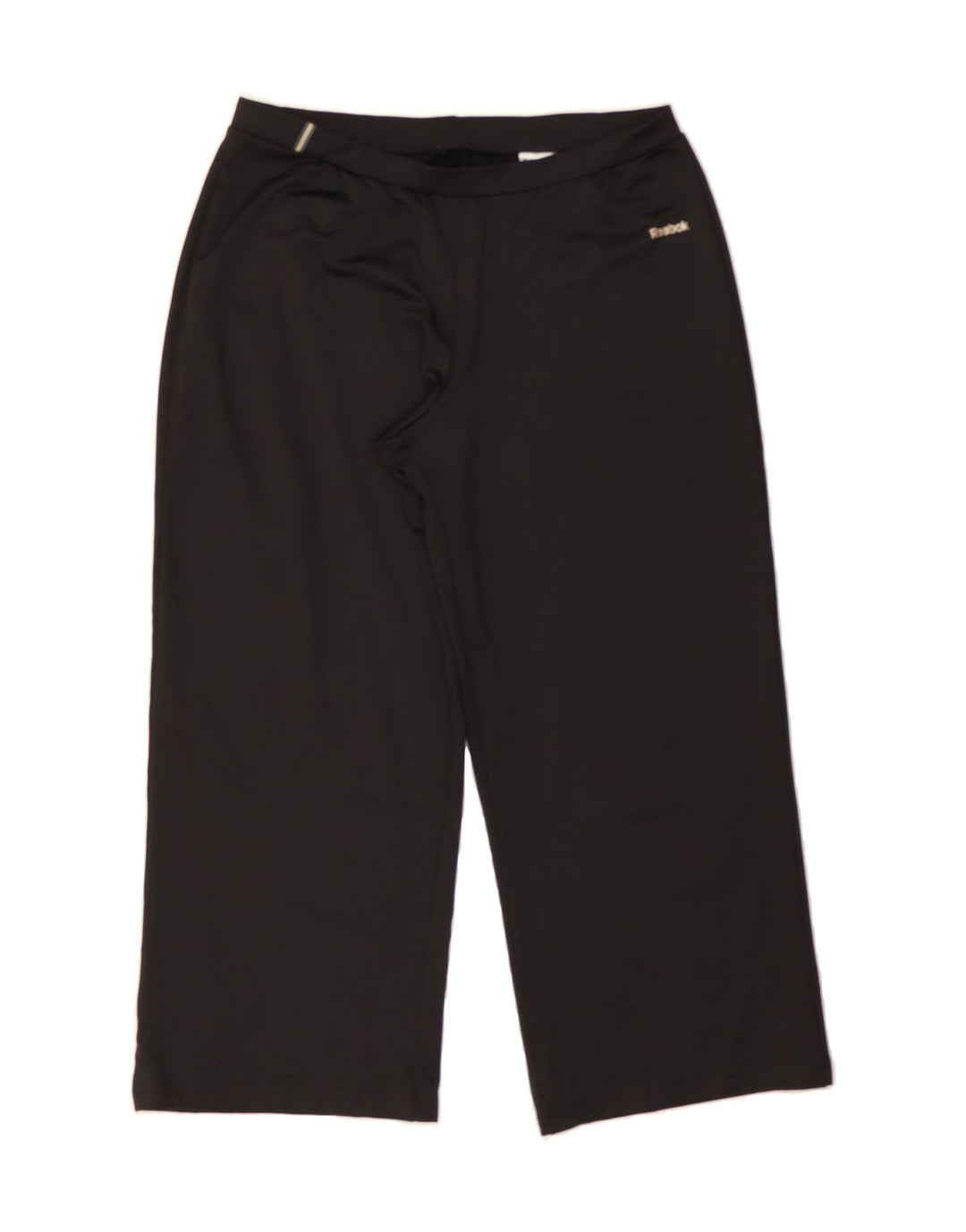 REEBOK Womens Capri Tracksuit Trousers UK 14 Medium  Black Polyester Vintage Reebok and Second-Hand Reebok from Messina Hembry 