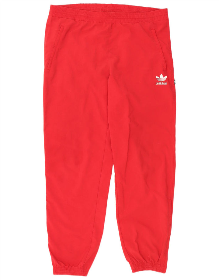 Pantaloni de trening pentru bărbați Adidas Pantaloni de jogging mare, roșu, poliester