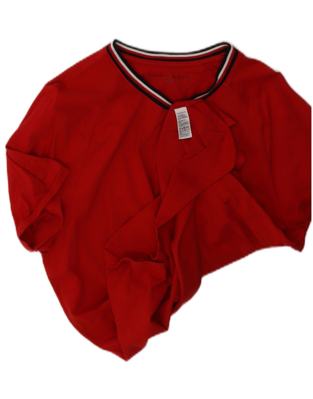 Tricou Tommy Hilfiger pentru bărbați Top din bumbac roșu mediu