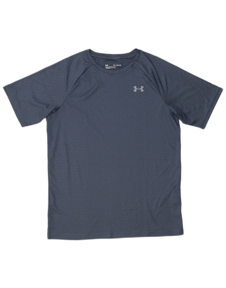 Tricou Under Armour Băieți Top 13-14 Ani XL Poliester Geometric Gri