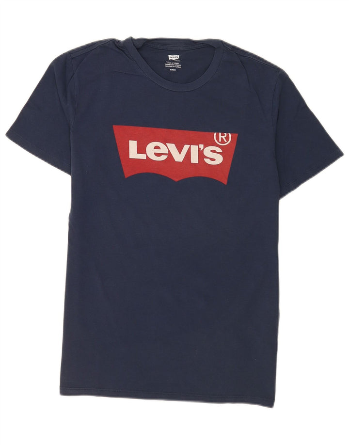 Tricou grafic pentru bărbați Levi's Top mic din bumbac bleumarin