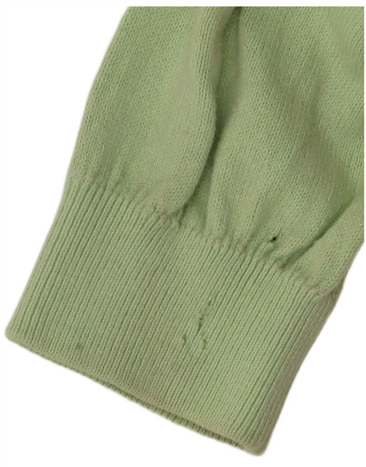 BENETTON Tricou polo pentru femei UK 16, mare, verde, bumbac color bloc