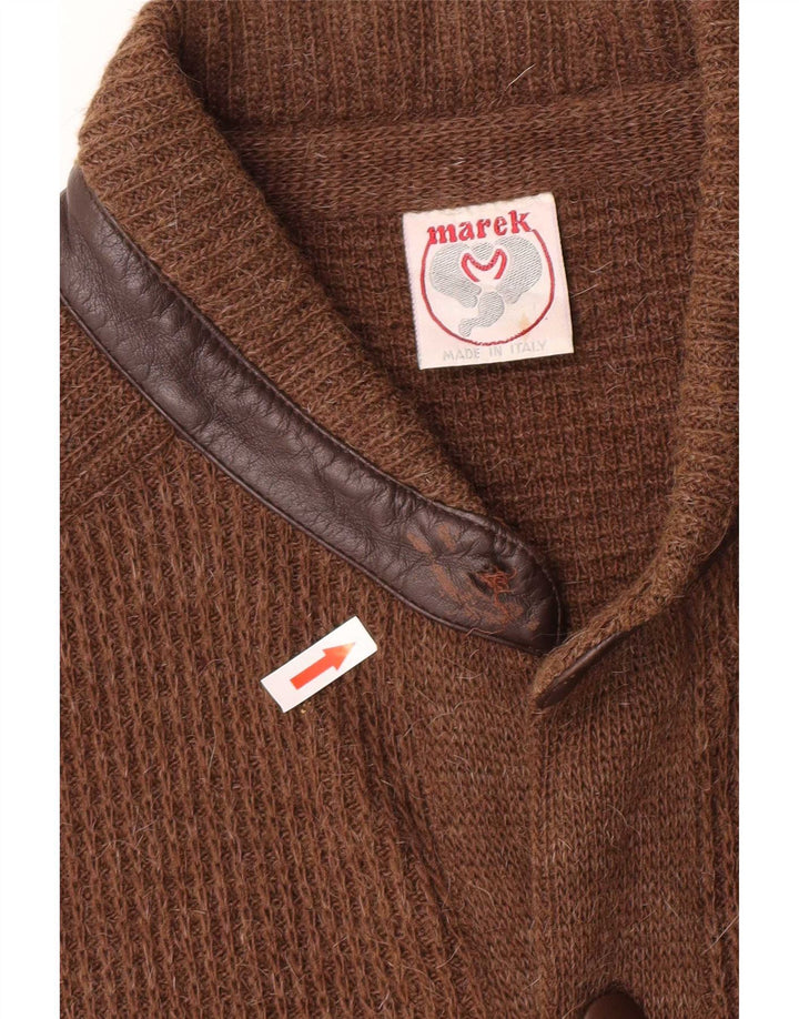 Pulover cardigan pentru bărbați Marek, maro mare, acrilic