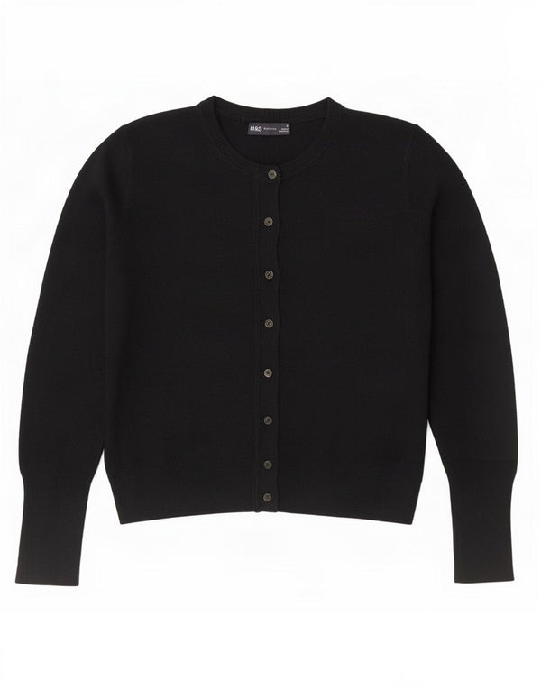 Pulover cardigan pentru femei Marks & Spencer UK 12 Medium Black Viscose
