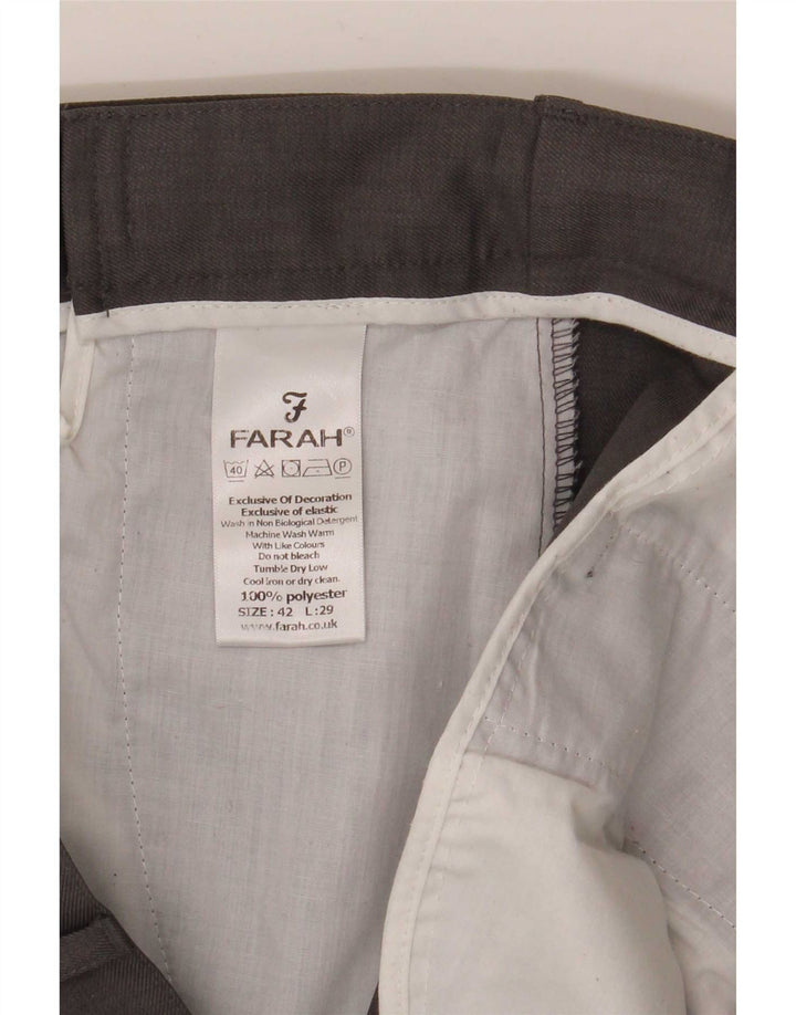 Farah Pantaloni Chino Drepți Bărbați L42 L29 Gri Poliester