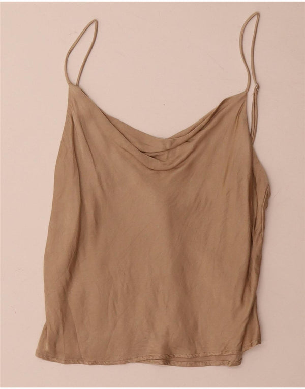 Top camis pentru femei Zara UK 10 Small Beige Viscose