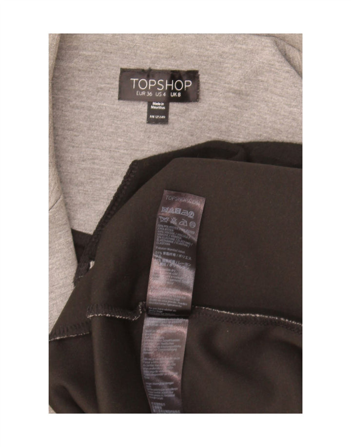 Gilet cu paragate pentru femei Topshop UK 8, mic, gri, poliester cu pături