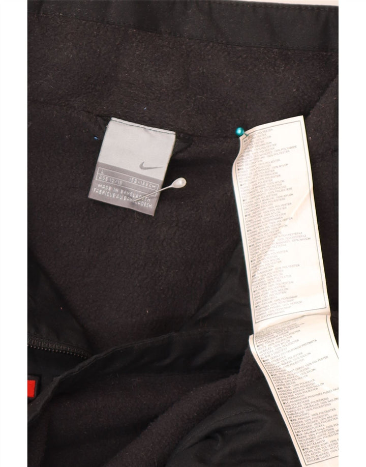 Jachetă Anorak grafică Nike pentru băieți 12-13 ani, mare, negru, poliester
