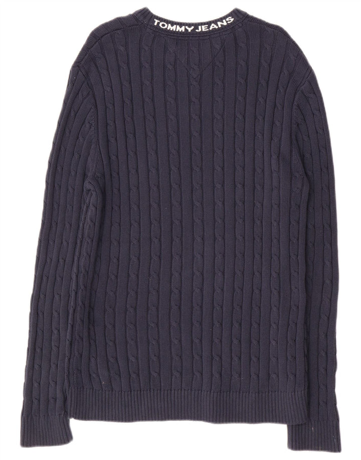 Pulover pentru bărbați TOMMY HILFIGER Pulover cu decolteu rotund, mediu, bleumarin