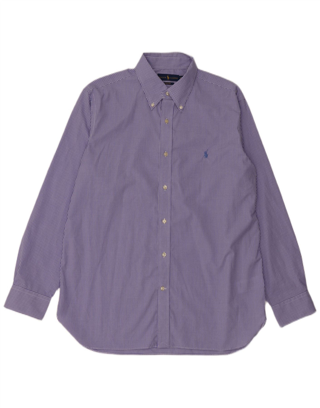Cămașă pentru bărbați Ralph Lauren Mărimea 16 1/2 mare din bumbac vichy albastru