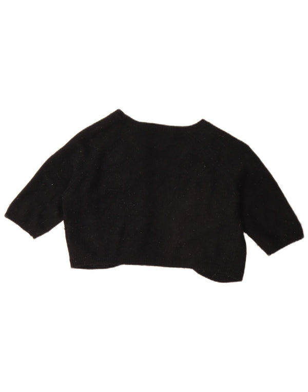 Pulover Bolero pentru femei Marks & Spencer cu mâneci 3/4 UK 12 Medium Black Angora