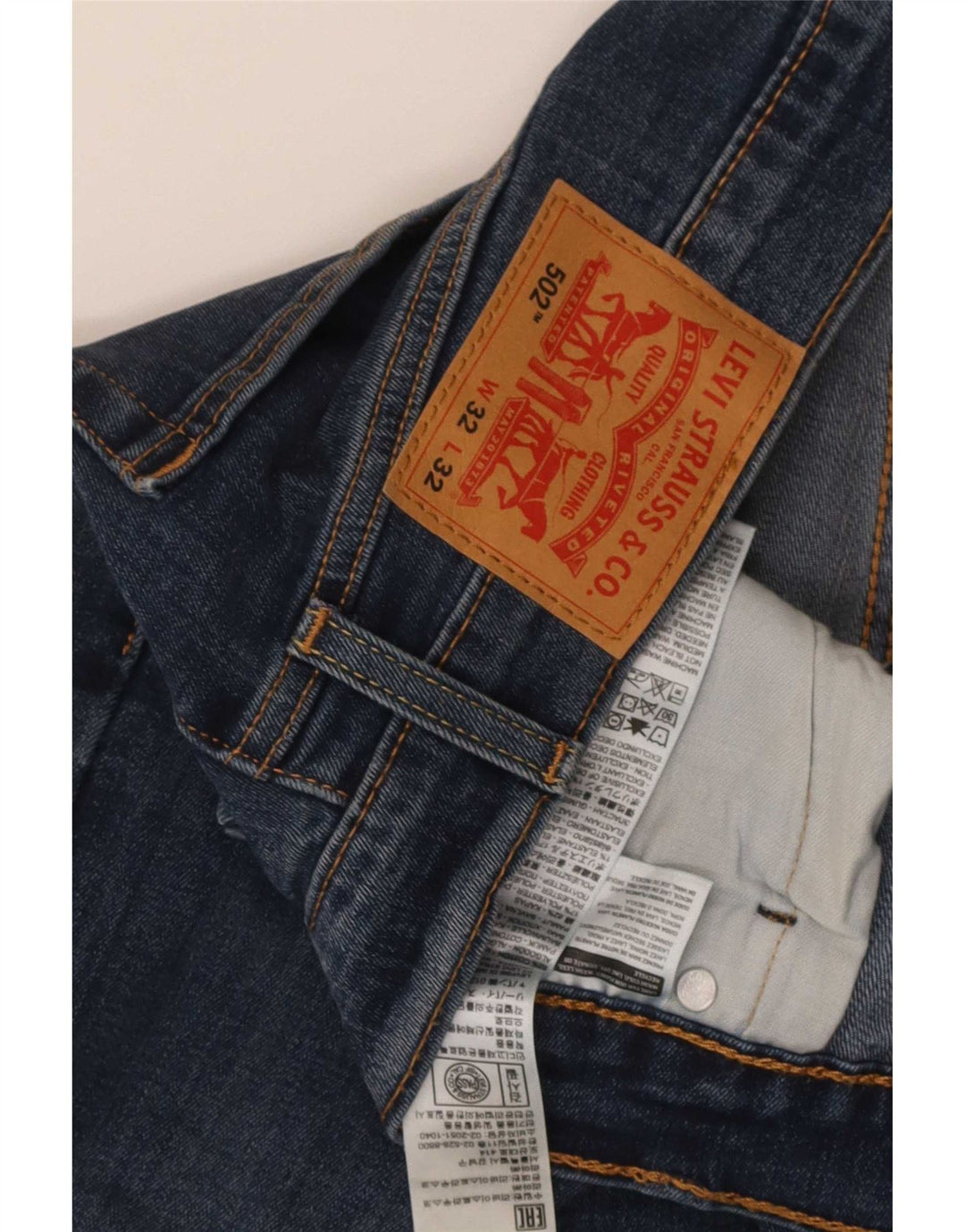Blugi conici pentru bărbați Levi's 502 W32 L32 Bumbac albastru