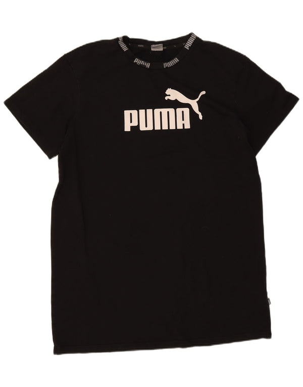 Puma Mens Graphic T-Shirt Top Medium Black Cotton