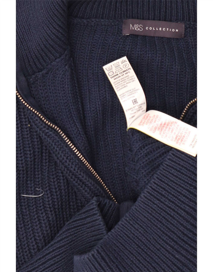Pulover cardigan crop pentru femei Marks & Spencer UK 12 Medium Bleumarin