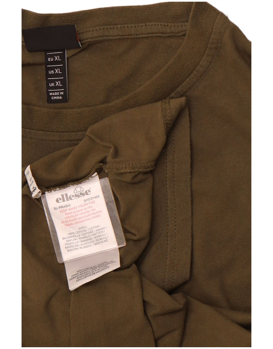 Tricou grafic ELLESSE pentru bărbați Top XL Kaki Bumbac