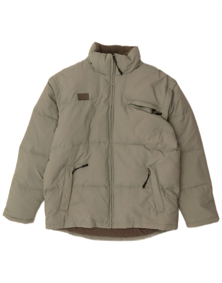 FILA Mens Padded Jacket UK 36 Small Khaki Polyamide