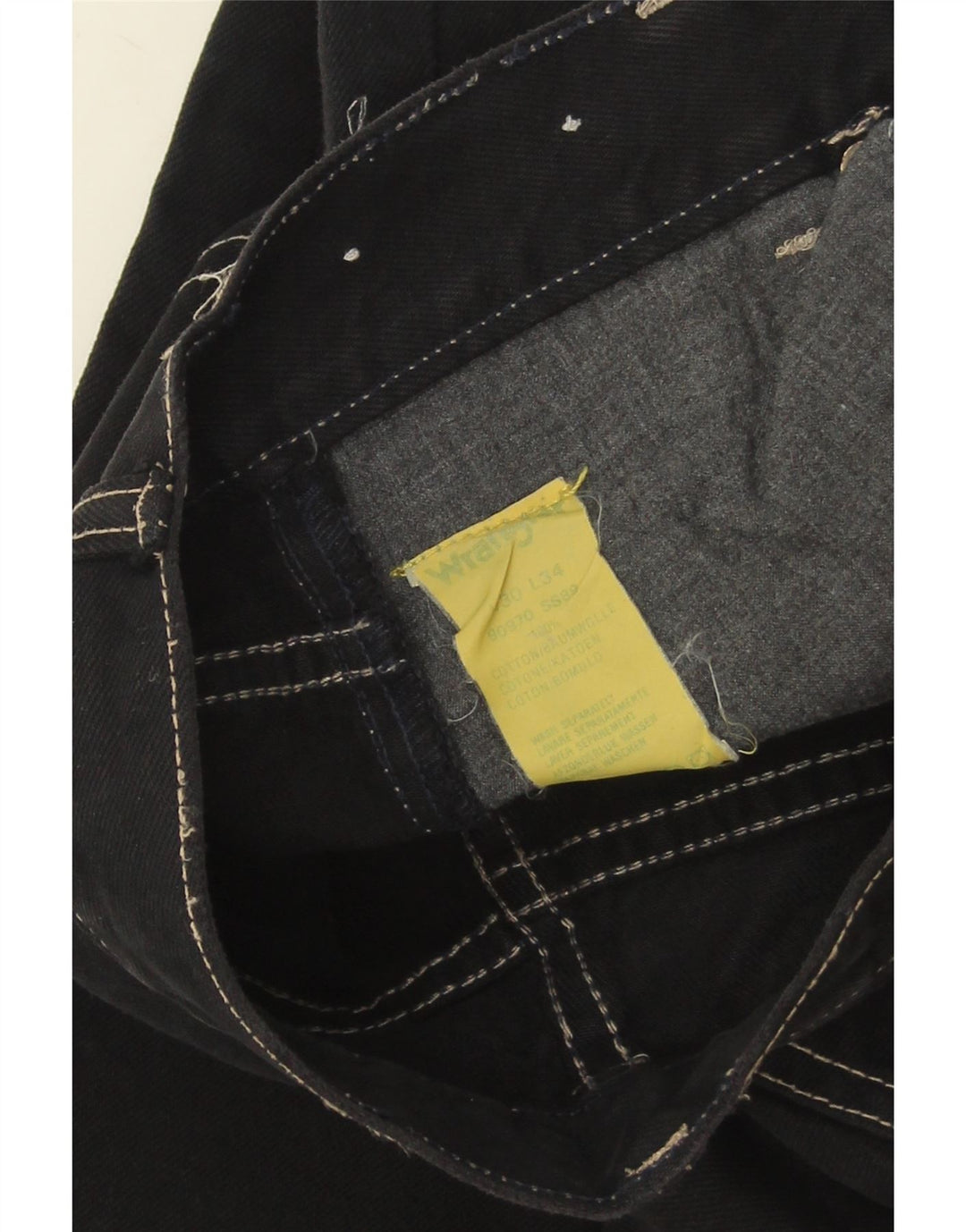 Blugi drepti pentru bărbați Wrangler W34 L34 bumbac negru