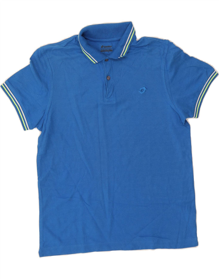 LOTTO Mens Polo Shirt Medium Blue Vintage Lotto and Second-Hand Lotto from Messina Hembry 