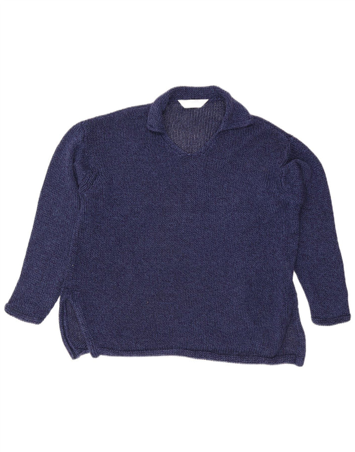 Marks & Spencer Pulover cu gât polo pentru femei UK 12 Medium Bleumarin