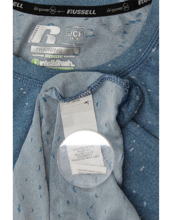 RUSSELL ATHLETIC Tricou Dri-Power pentru bărbați Top mic, albastru, poliester cu pături