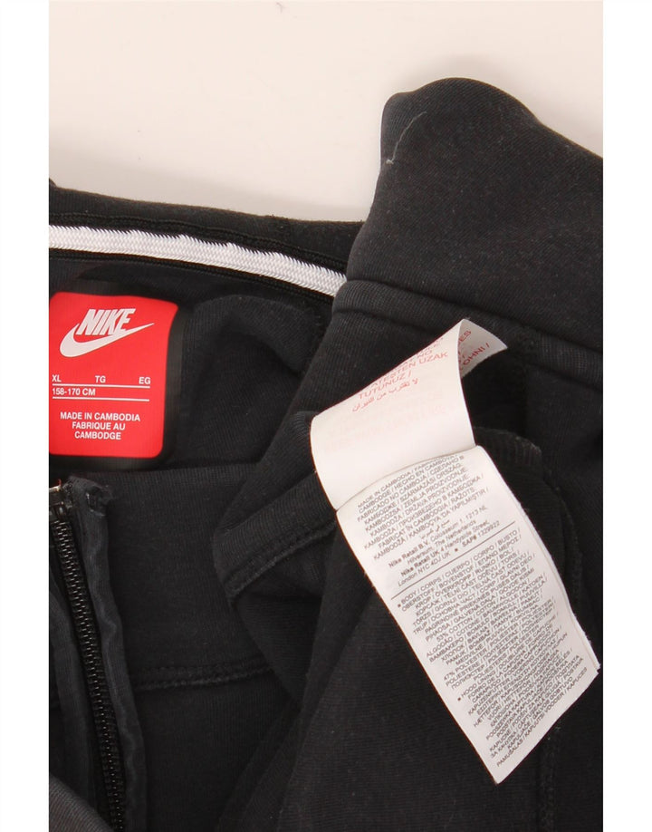 Pulover NIKE pentru băieți, cu fermoar, 13-14 ani, XL, bumbac negru