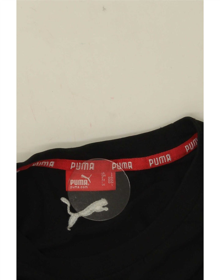 Tricou grafic Puma pentru bărbați Top Large Negru
