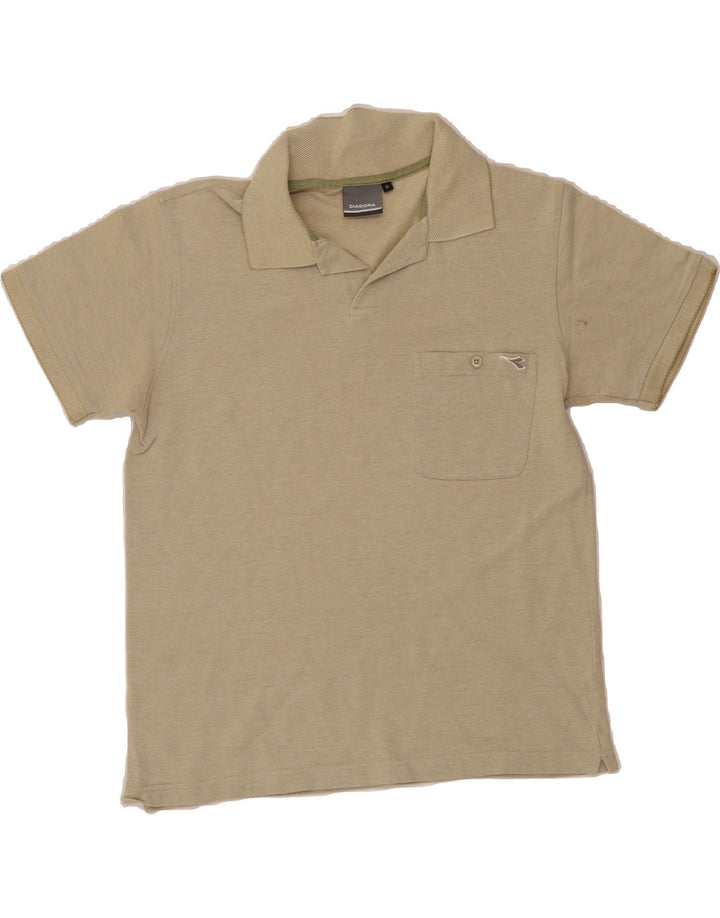DIADORA Mens Polo Shirt Medium Beige Cotton Vintage Diadora and Second-Hand Diadora from Messina Hembry 