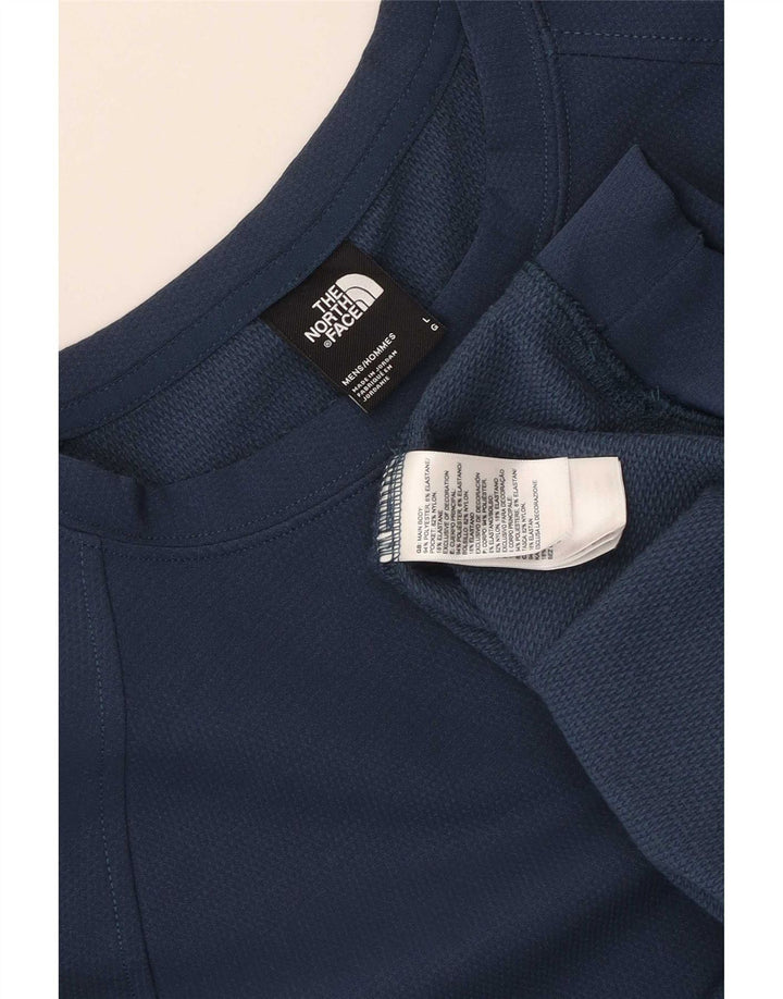 Hanorac pentru bărbați The North Face Pulover mare din poliester bleumarin