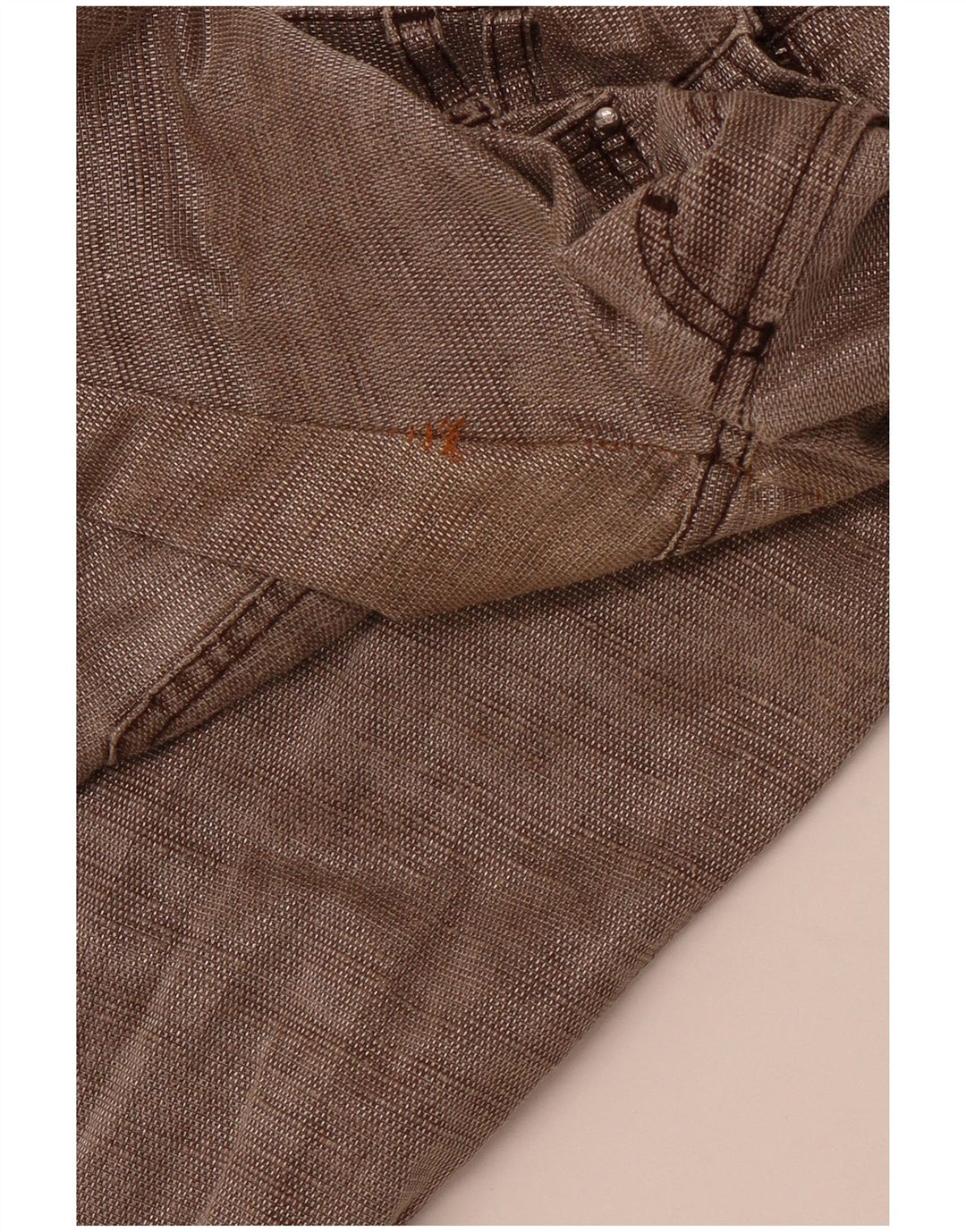 JUST CAVALLI Pantaloni casual subțiri pentru femei IT 40 Small W30 L30 Maro Bumbac